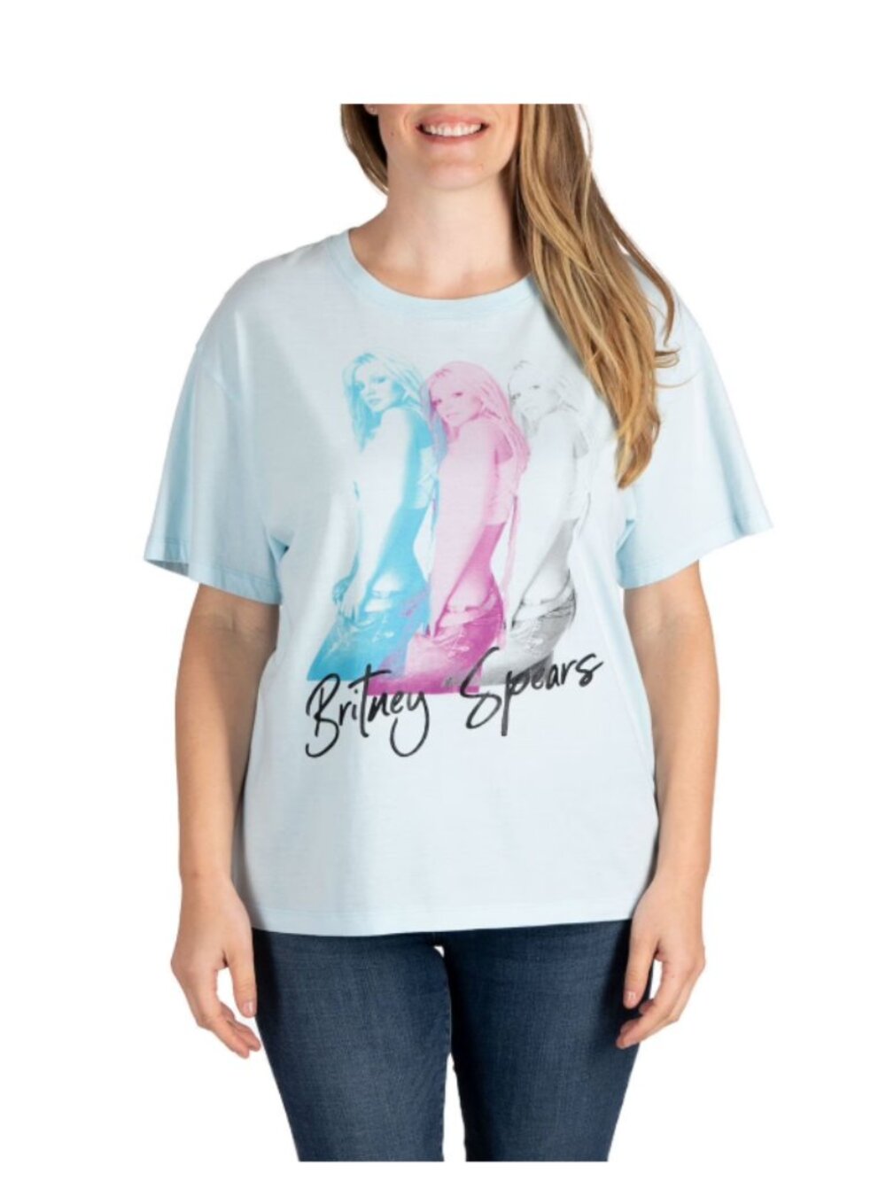 Britney Spears Light Blue Graphic Tee